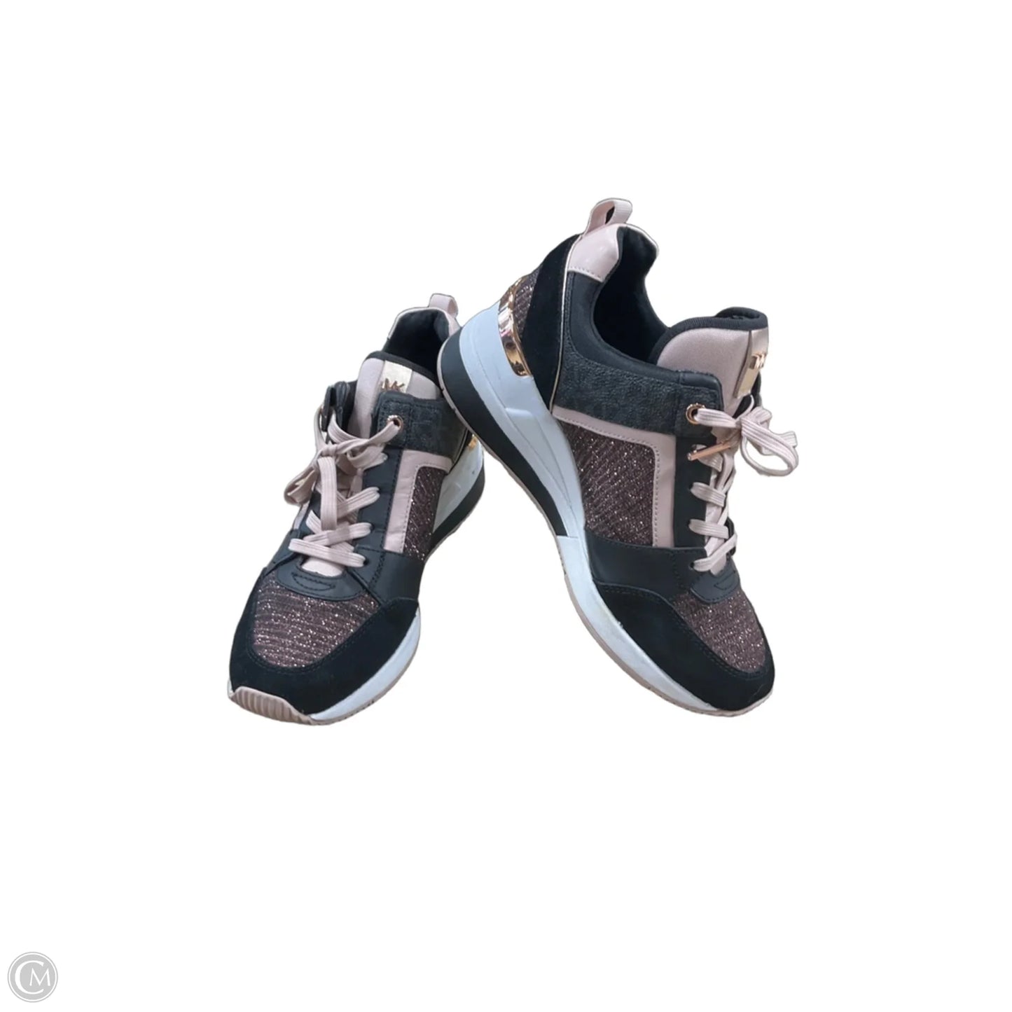 Shoes Athletic By Michael By Michael Kors In Black & Pink, Size: 8