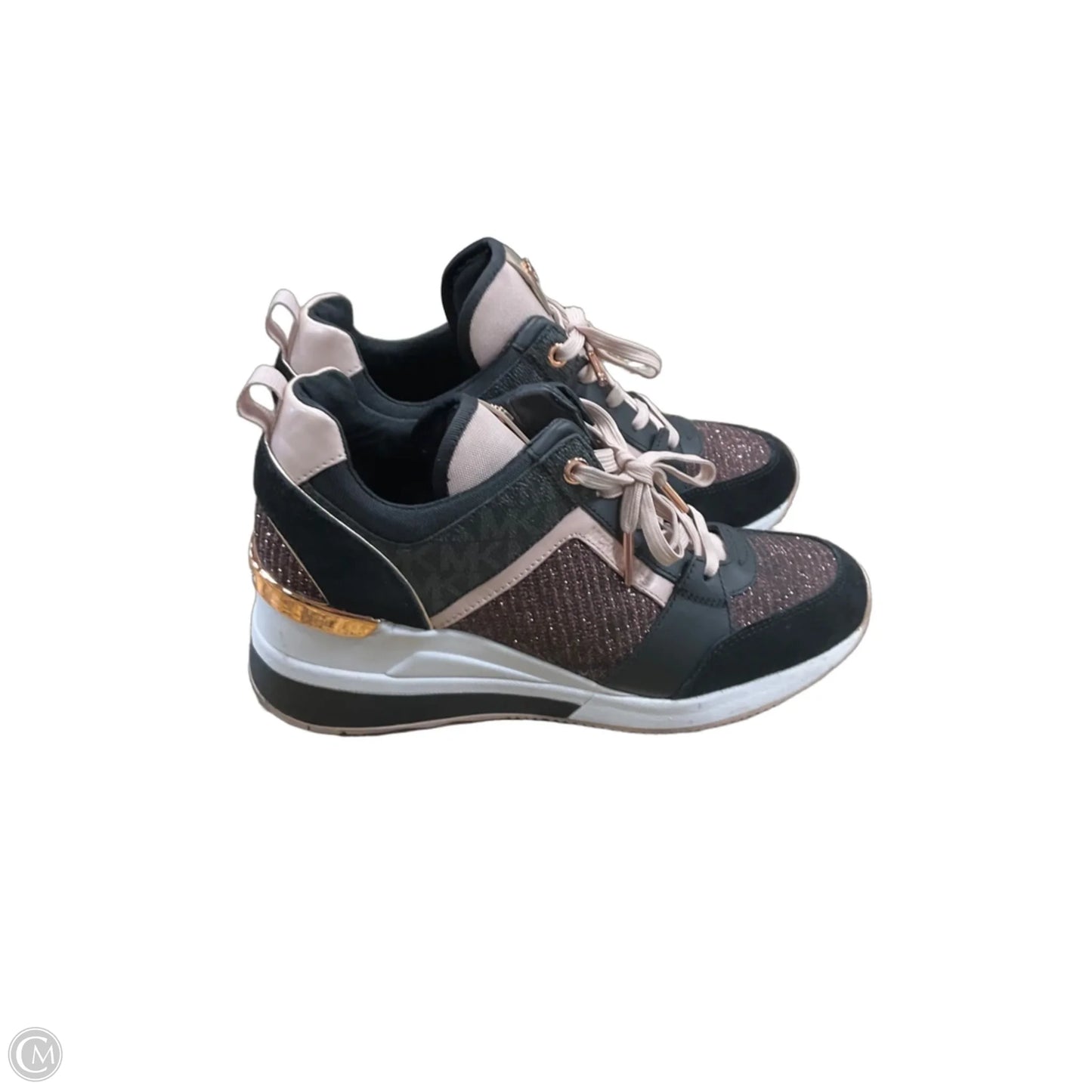 Shoes Athletic By Michael By Michael Kors In Black & Pink, Size: 8
