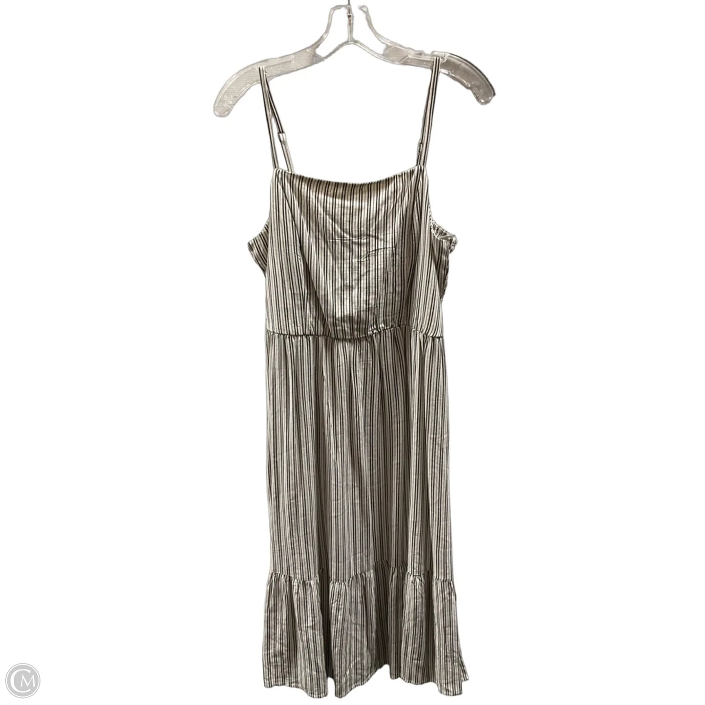 Dress Casual Midi By Cmf In Striped Pattern, Size: Xl