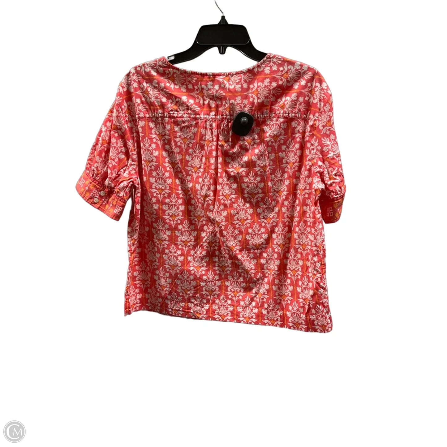 Top Short Sleeve By Talbots In Pink & Yellow, Size: S