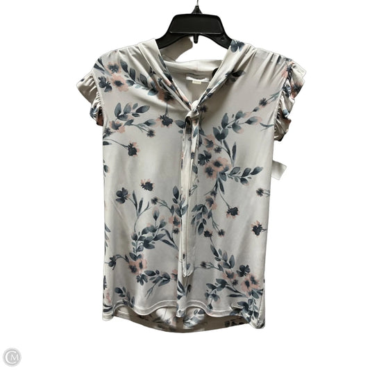 Top Short Sleeve By Calvin Klein In Floral Print, Size: M