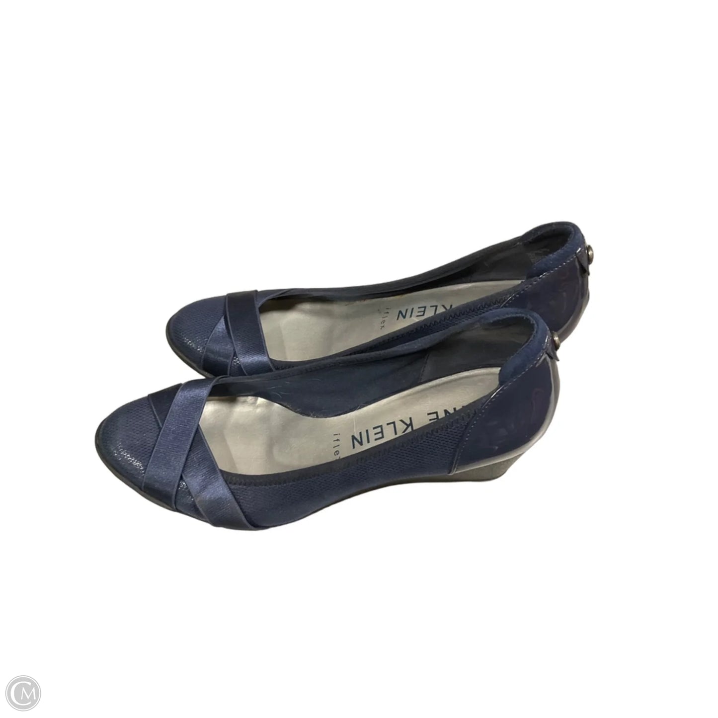 Shoes Heels Wedge By Anne Klein In Blue, Size: 9