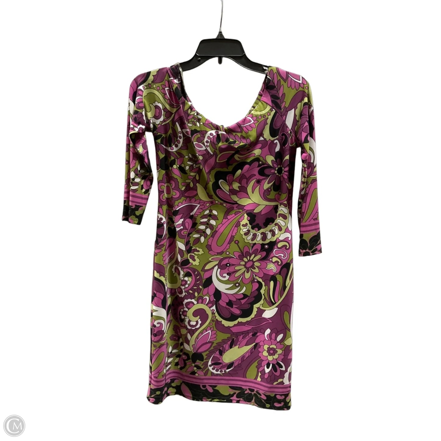 Dress Casual Midi By Lily In Pink & White, Size: S
