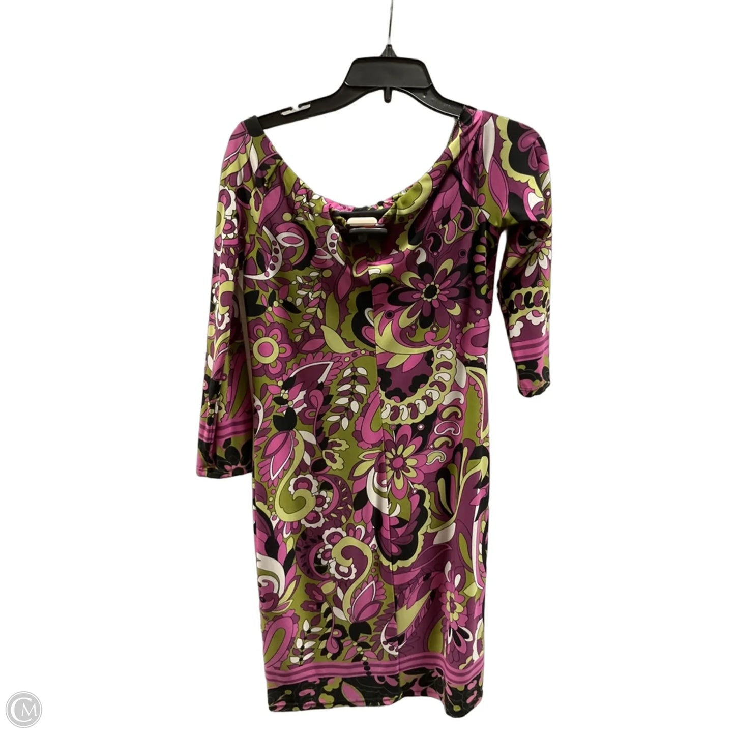 Dress Casual Midi By Lily In Pink & White, Size: S