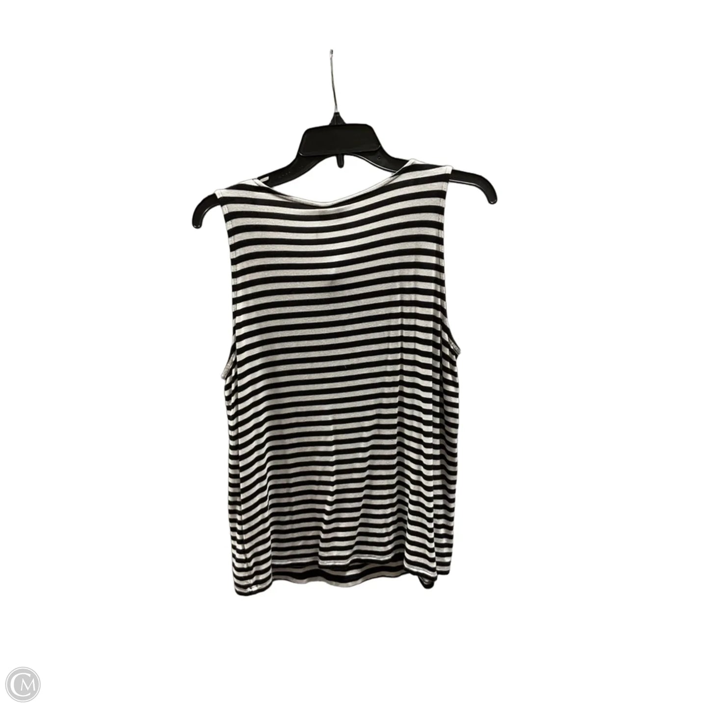 Top Sleeveless By Elle In Striped Pattern, Size: M