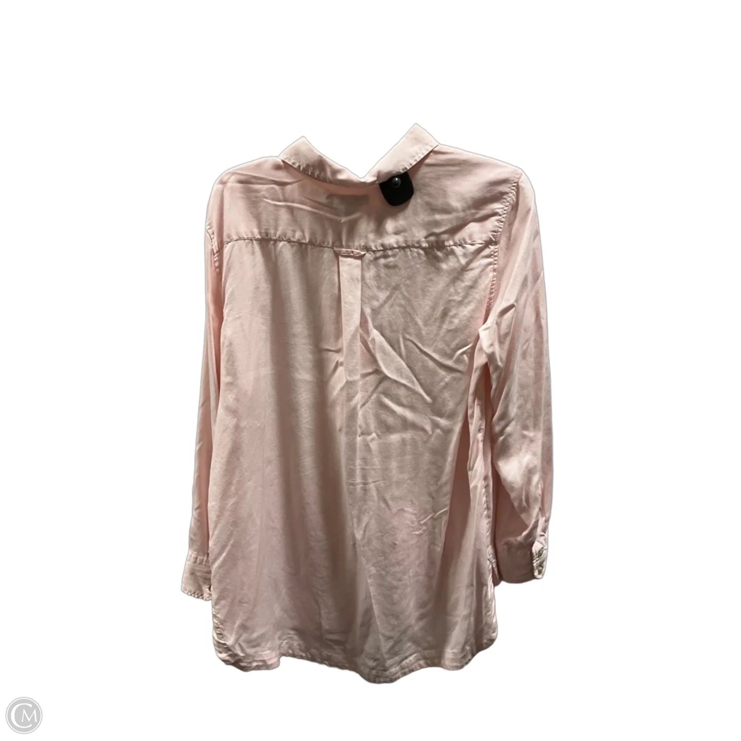 Blouse Long Sleeve By Banana Republic In Pink, Size: L