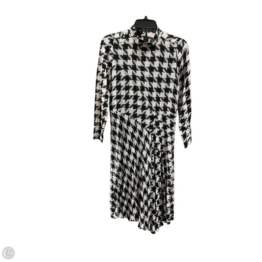 Dress Casual Midi By Ann Taylor In Black & White, Size: 4