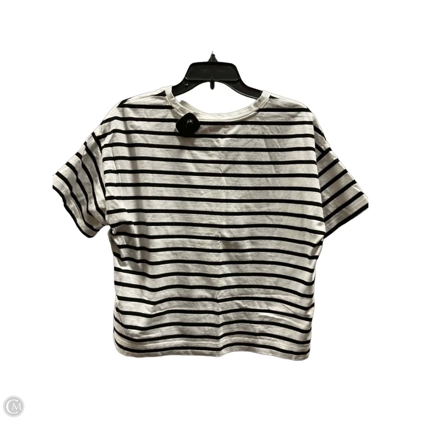 Top Short Sleeve By Loft In Striped Pattern, Size: M