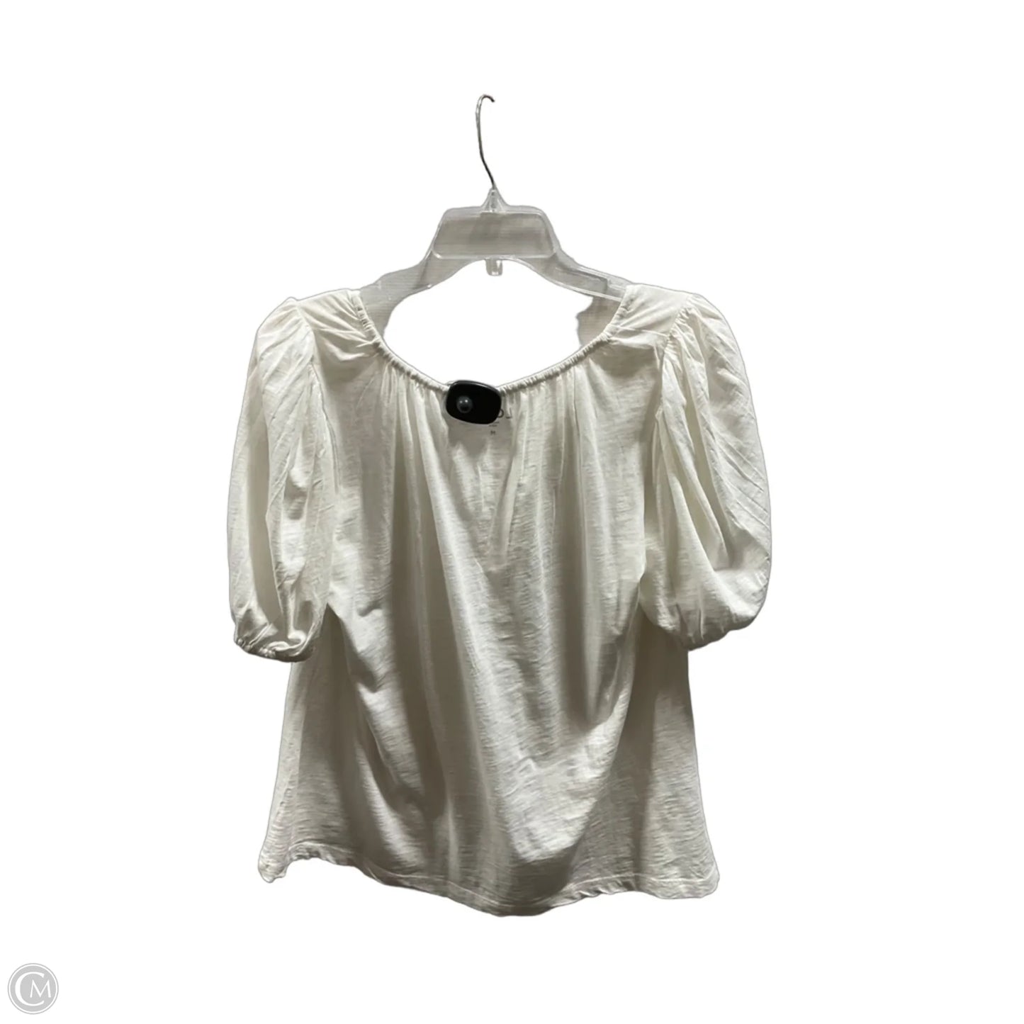 Top Short Sleeve By Loft In White, Size: M
