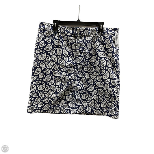 Skirt Midi By Talbots In Blue & White, Size: 16
