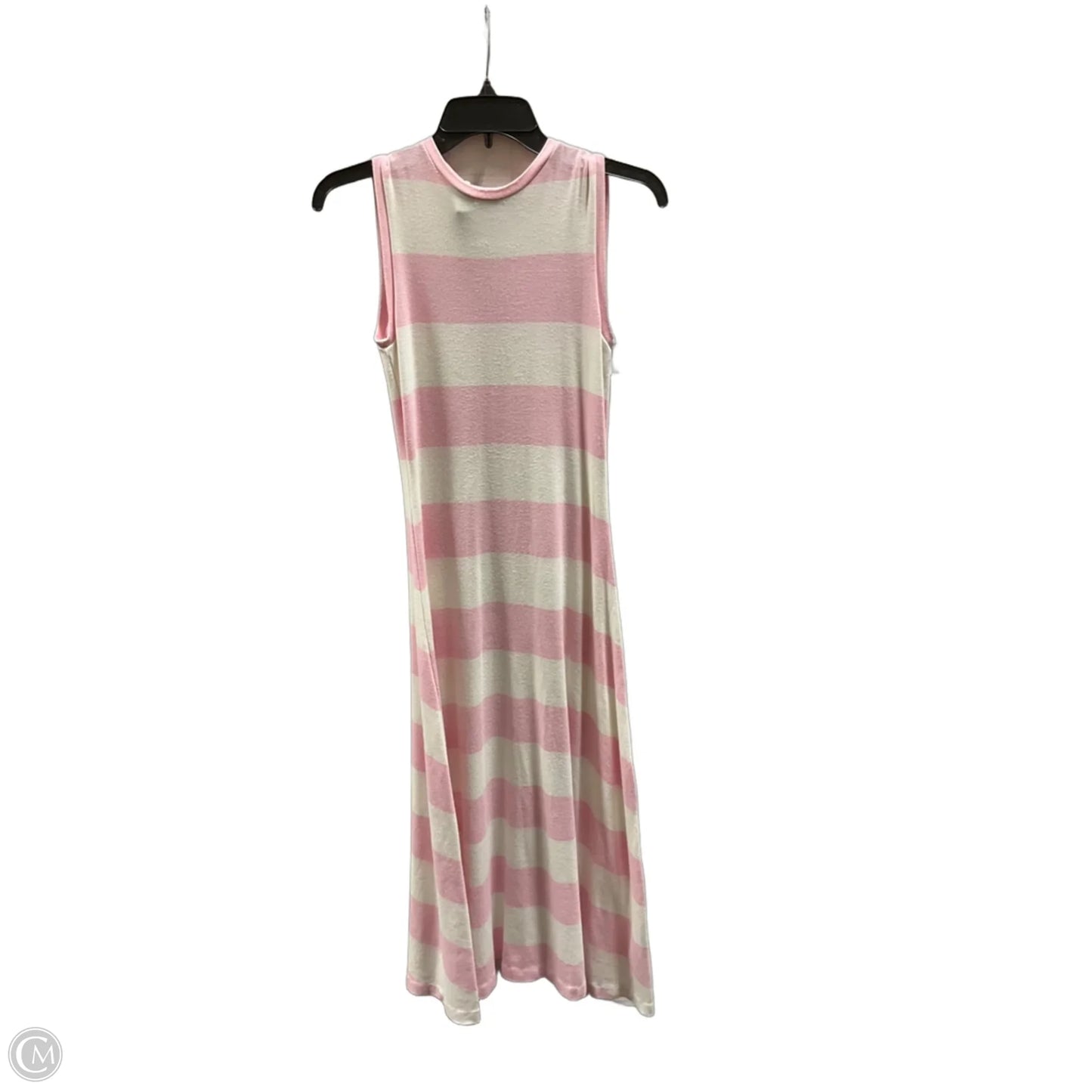 Dress Casual Maxi By Polo Ralph Lauren In Pink & White, Size: S