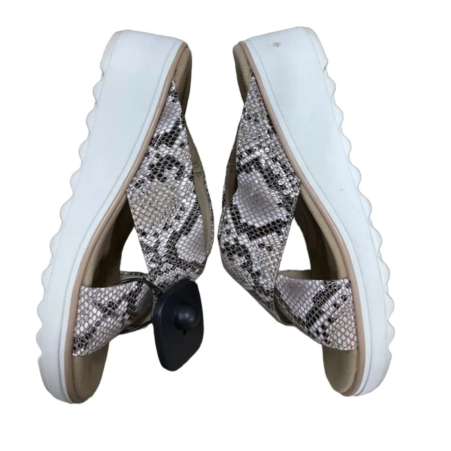Shoes Heels Wedge By Clarks In Snakeskin Print, Size: 6