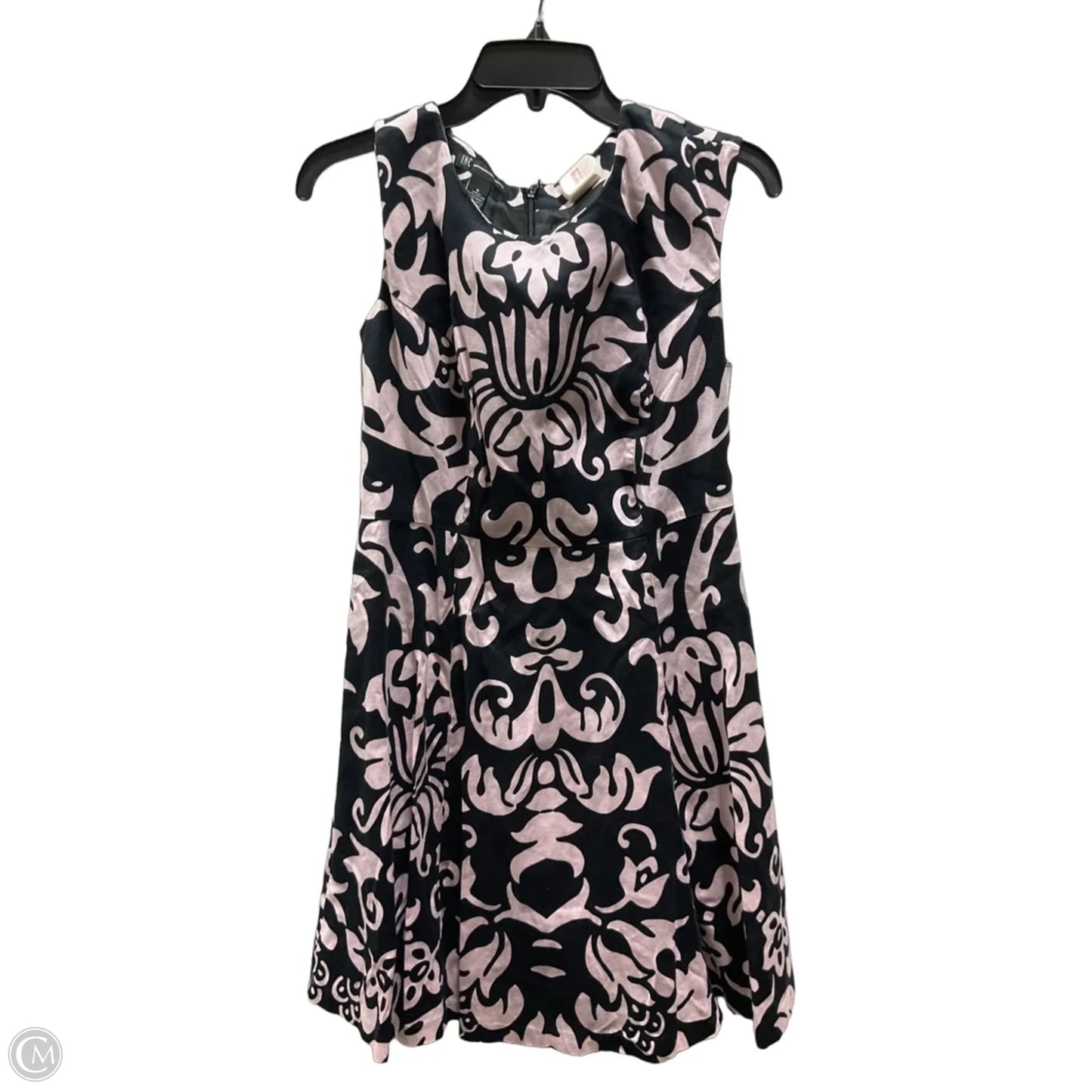 Dress Casual Midi By Inc In Black & Pink, Size: 6