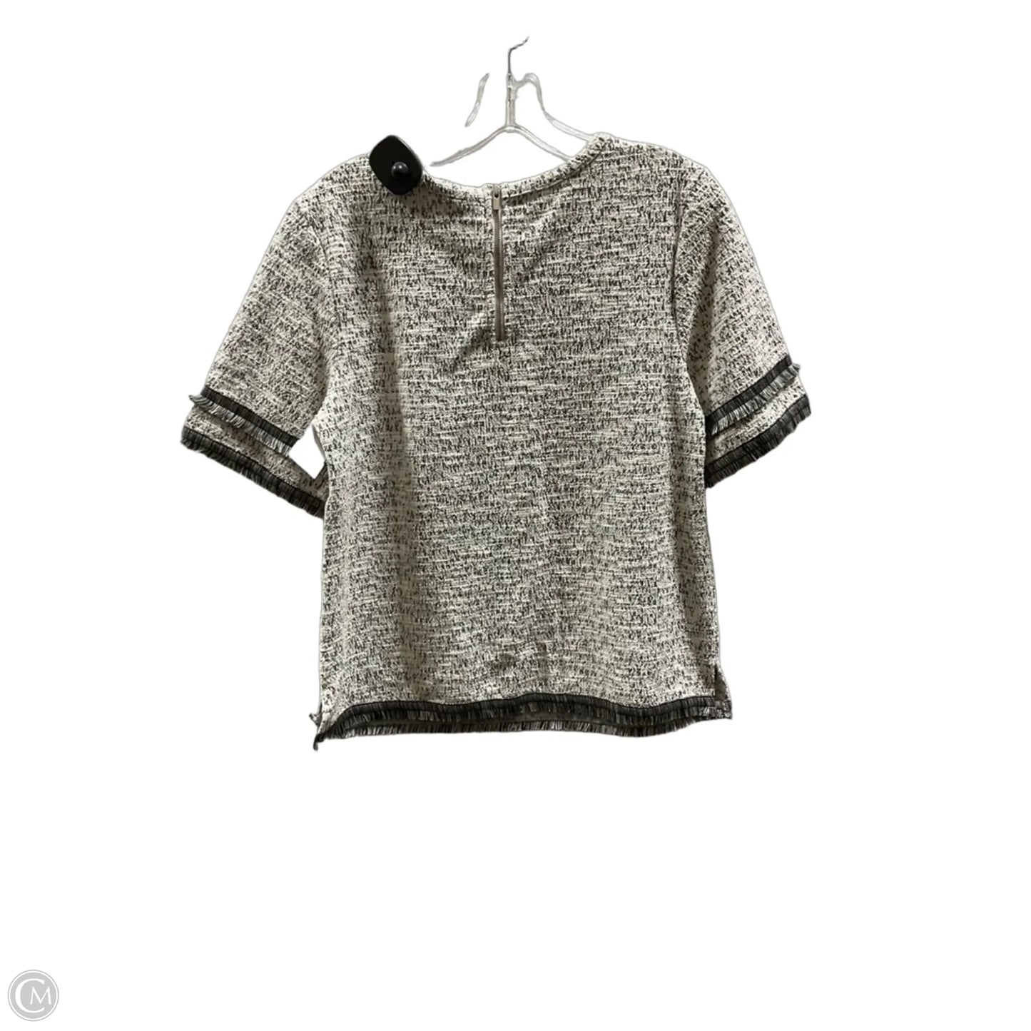 Top Short Sleeve By Banana Republic In Grey, Size: M