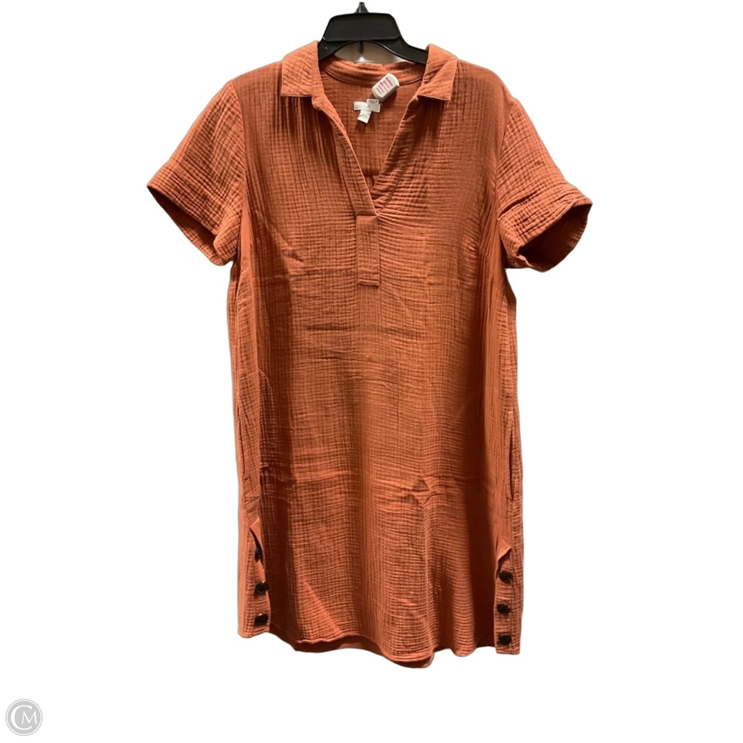 Dress Casual Midi By J. Jill In Orange, Size: M