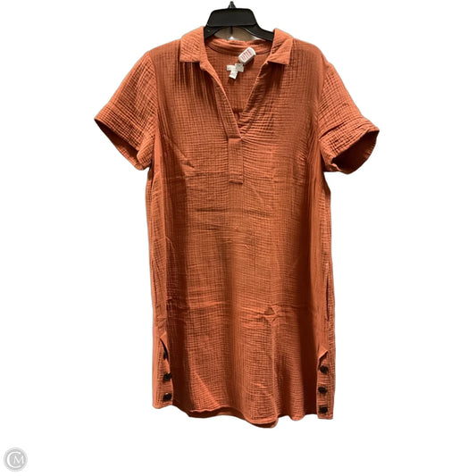 Dress Casual Midi By J. Jill In Orange, Size: M
