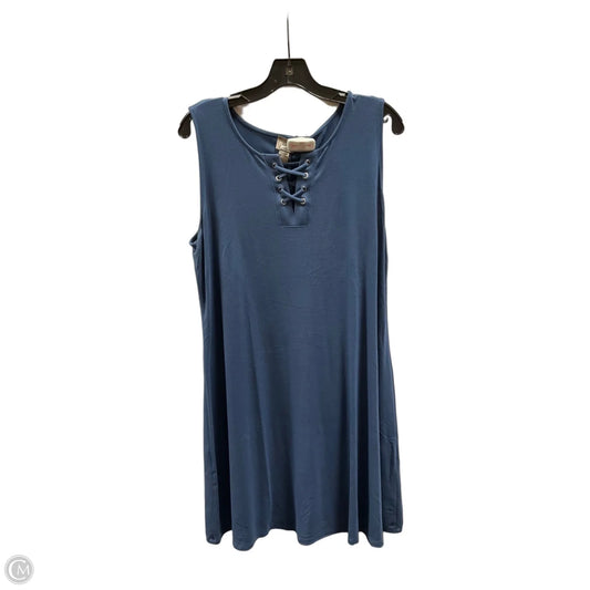 Dress Casual Midi By Chicos In Blue, Size: L