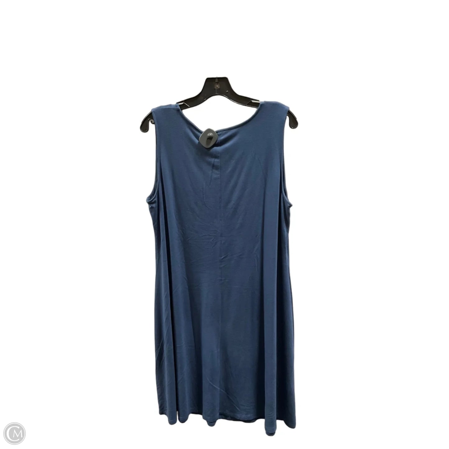 Dress Casual Midi By Chicos In Blue, Size: L