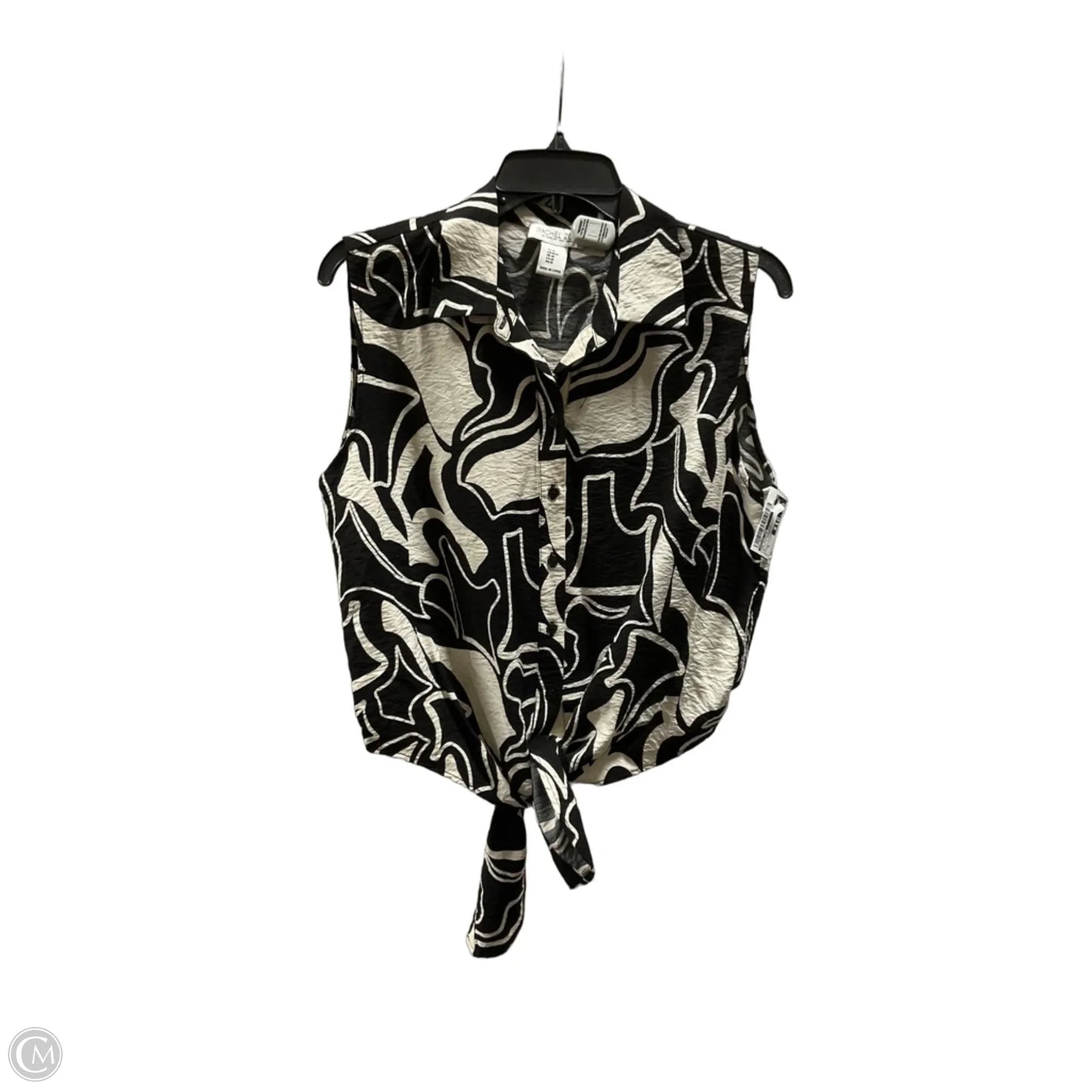 Top Sleeveless By Rachel Zoe In Black & Cream, Size: M