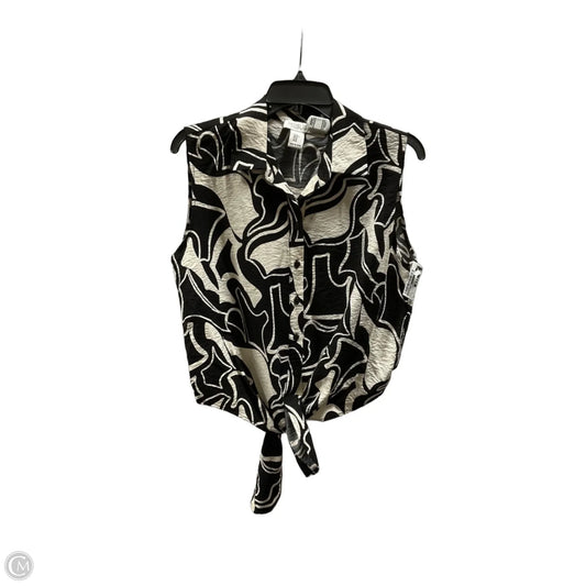 Top Sleeveless By Rachel Zoe In Black & Cream, Size: M