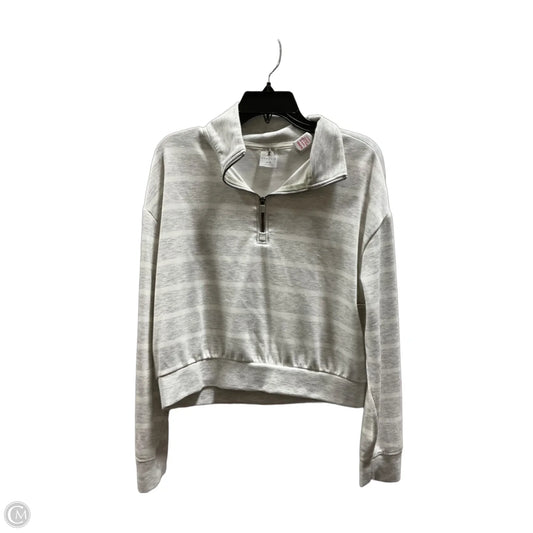 Athletic Sweatshirt Collar By Danskin In Cream, Size: M