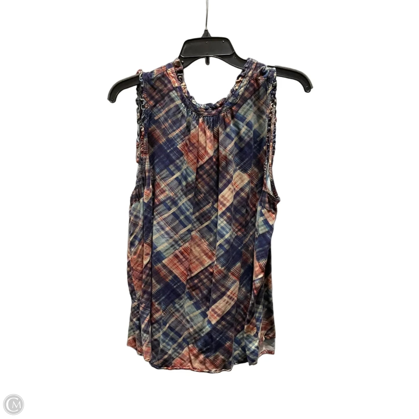 Top Sleeveless By Torrid In Blue & Red, Size: 2x