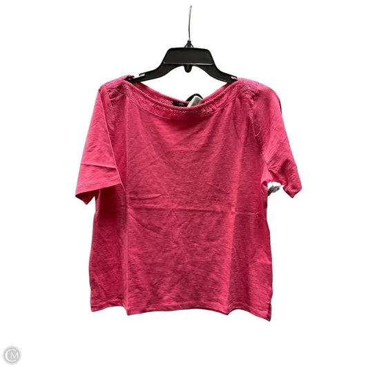 Top Short Sleeve By Talbots In Pink, Size: L