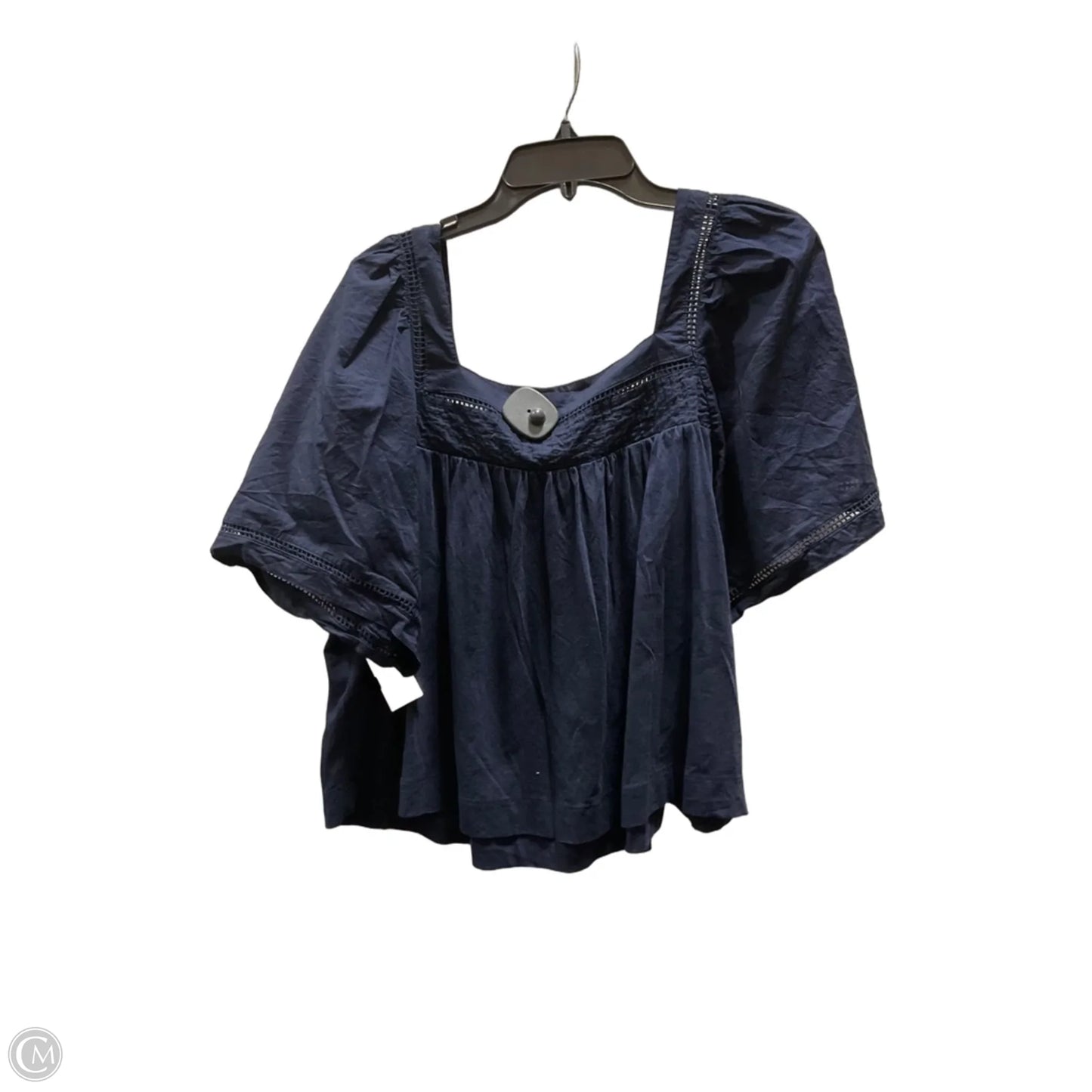 Top Short Sleeve By Banana Republic In Blue, Size: L