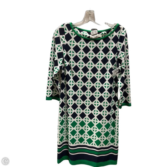 Dress Casual Midi By Eliza J In Blue & Green, Size: 6