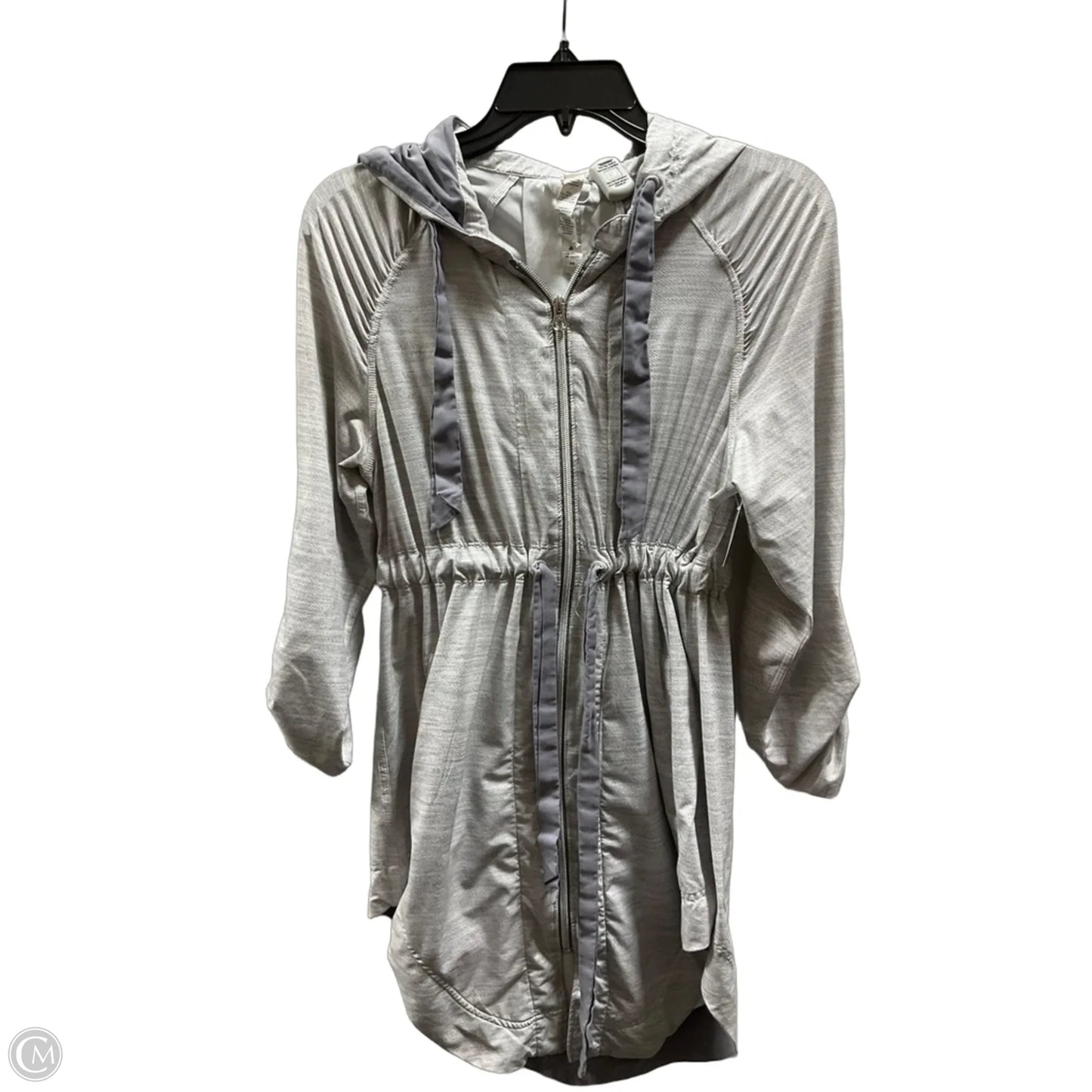 Athletic Jacket By Lululemon In Grey, Size: 4