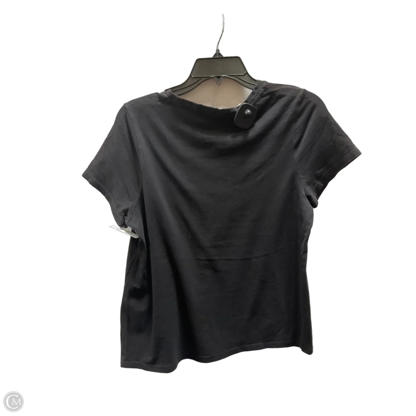 Top Short Sleeve By Calvin Klein In Black, Size: M