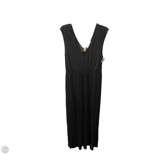 Dress Casual Maxi By Loft In Black, Size: L