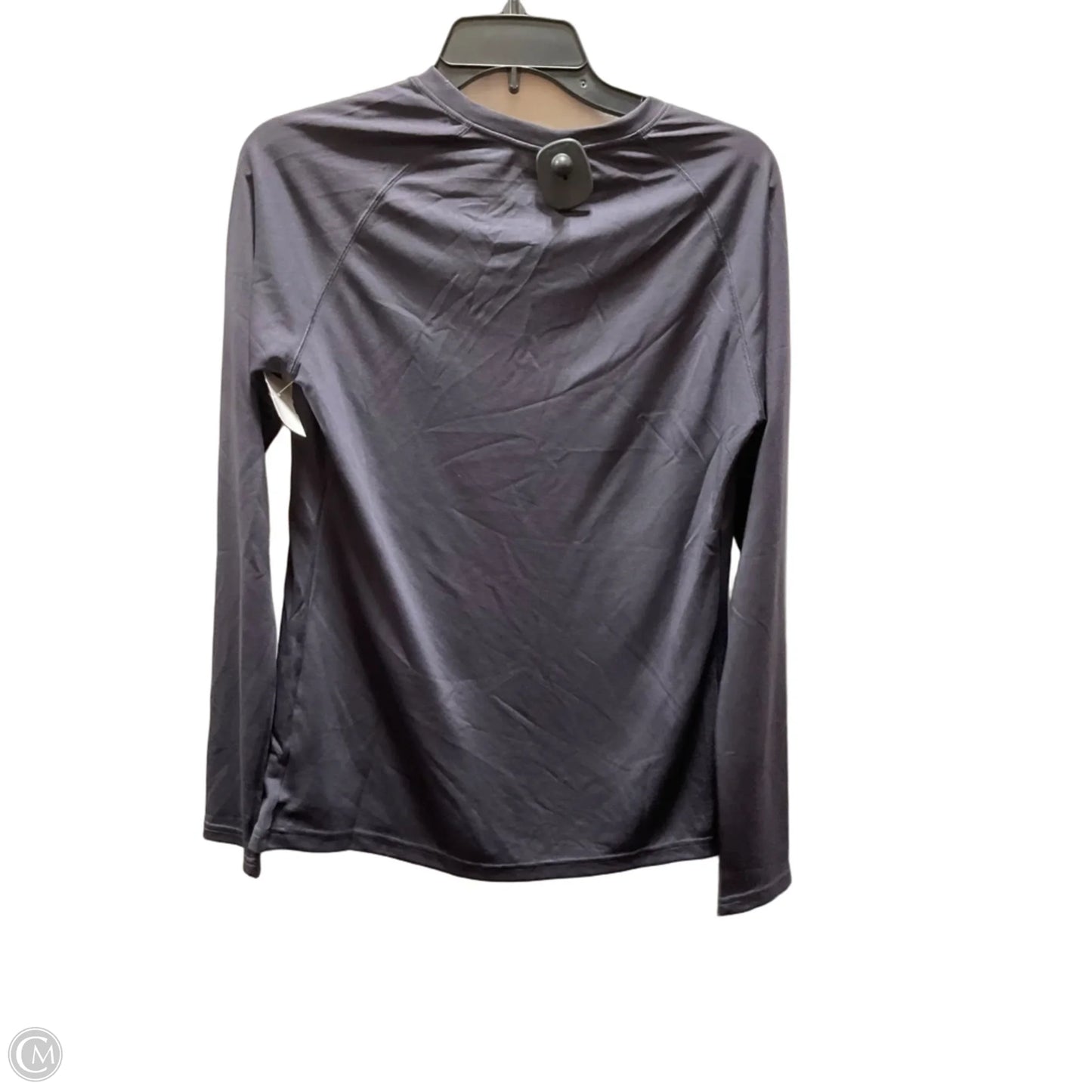 Athletic Top Long Sleeve Collar By Asics In Grey, Size: M