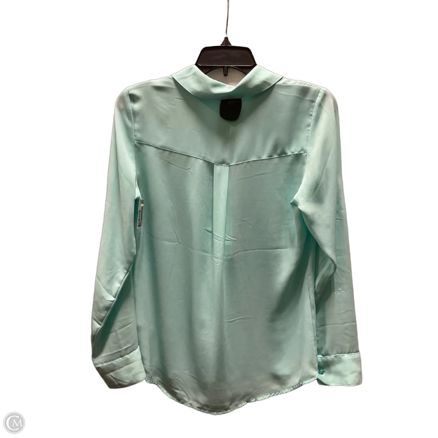 Blouse Long Sleeve By Express In Aqua, Size: S