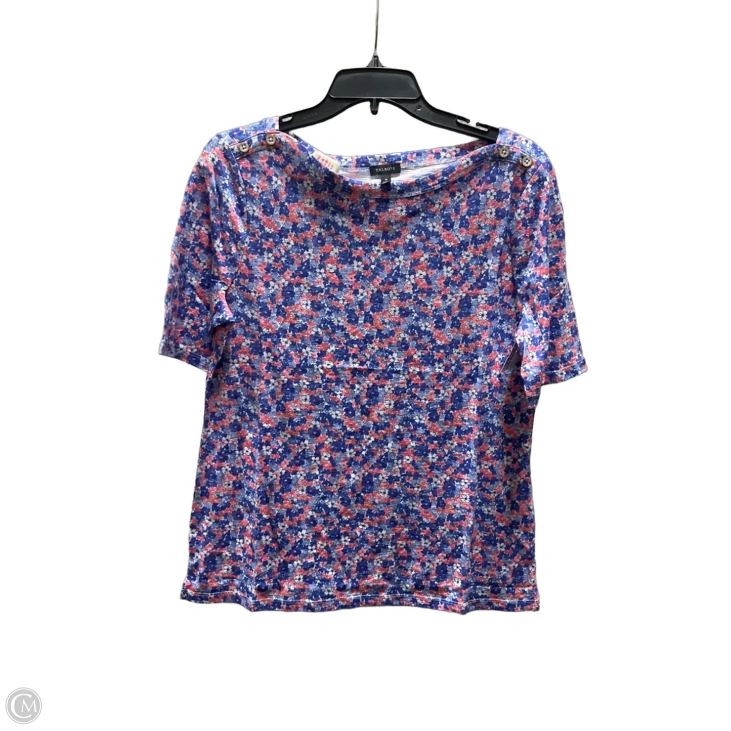 Top Short Sleeve By Talbots In Floral Print, Size: M