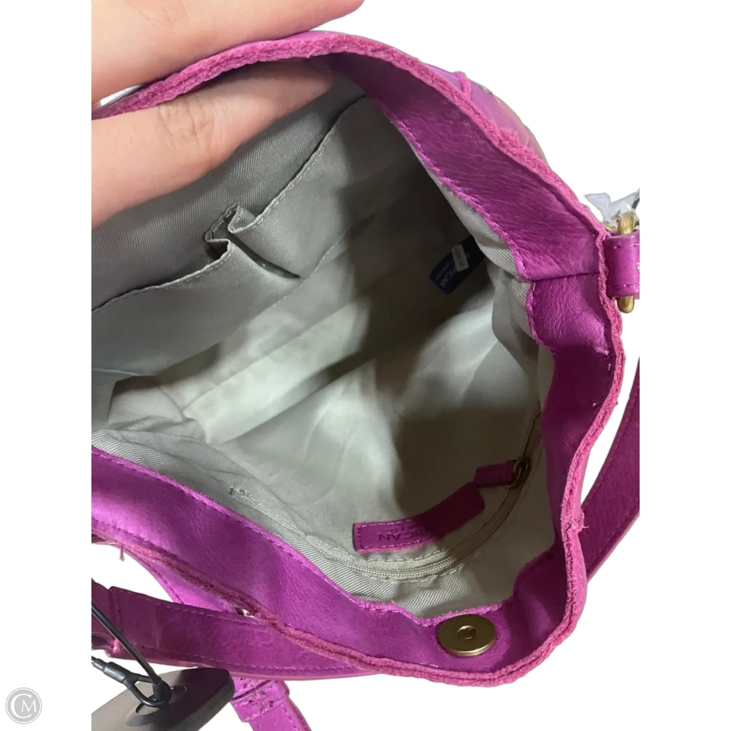 Handbag Leather By Cmf, Size: Medium