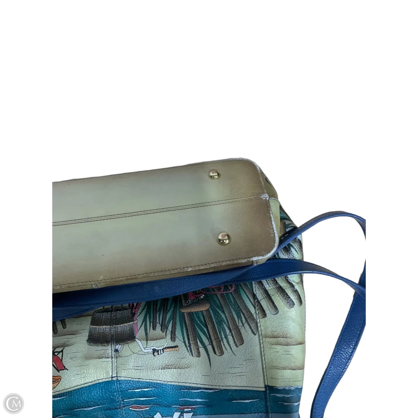 Handbag Leather By Anuschka, Size: Medium