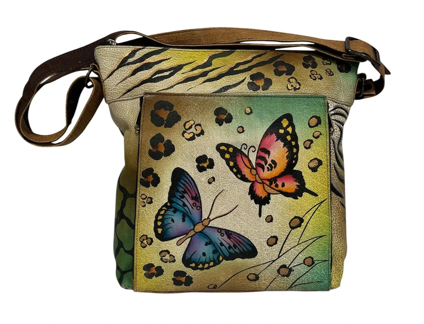 Handbag Leather By Anuschka, Size: Large