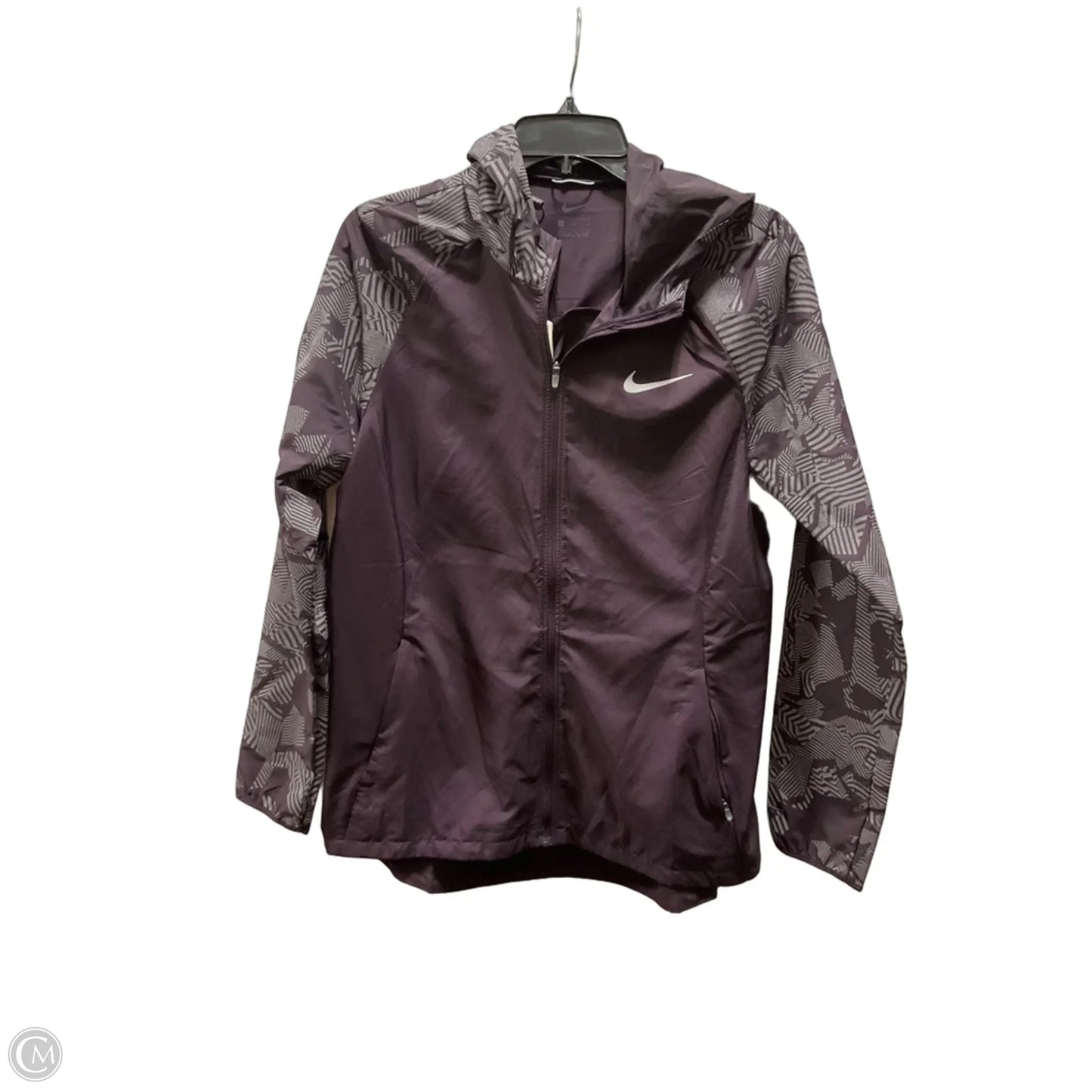 Athletic Jacket By Nike In Purple, Size: M
