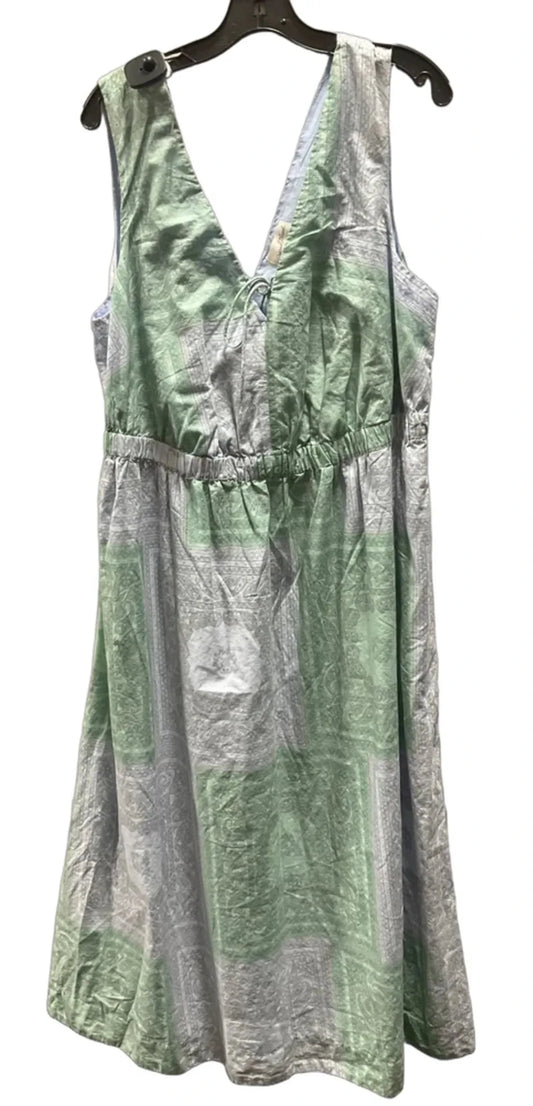 Dress Casual Midi By Universal Thread In Blue & Green, Size: Xxl