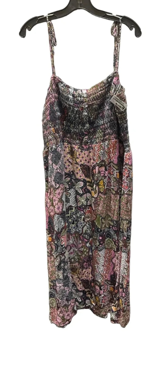 Dress Casual Midi By Loft In Multi-colored, Size: Xl