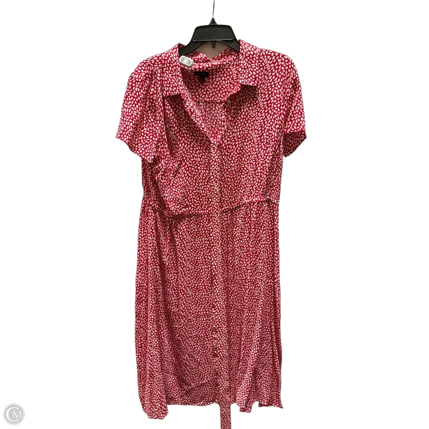 Dress Casual Midi By Talbots In Red & White, Size: 14