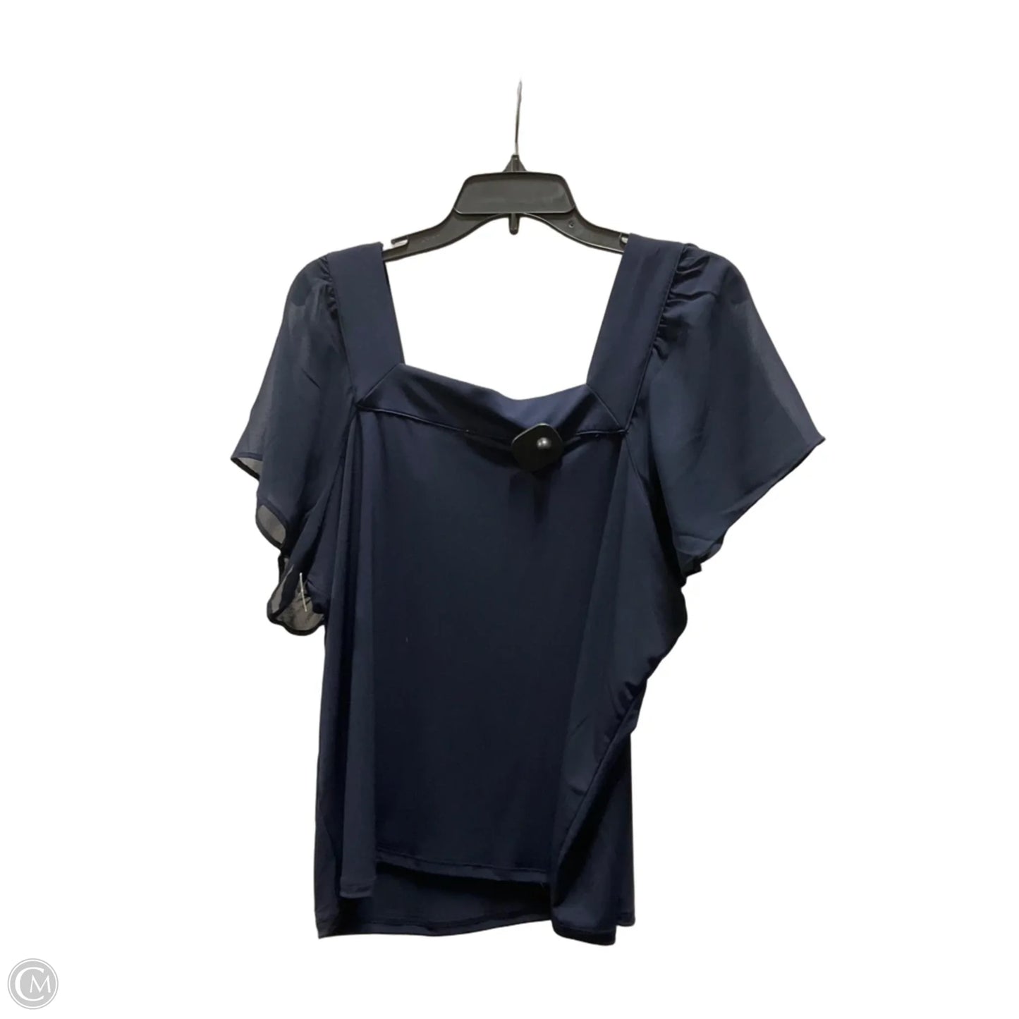 Top Short Sleeve By Calvin Klein In Blue, Size: Xl