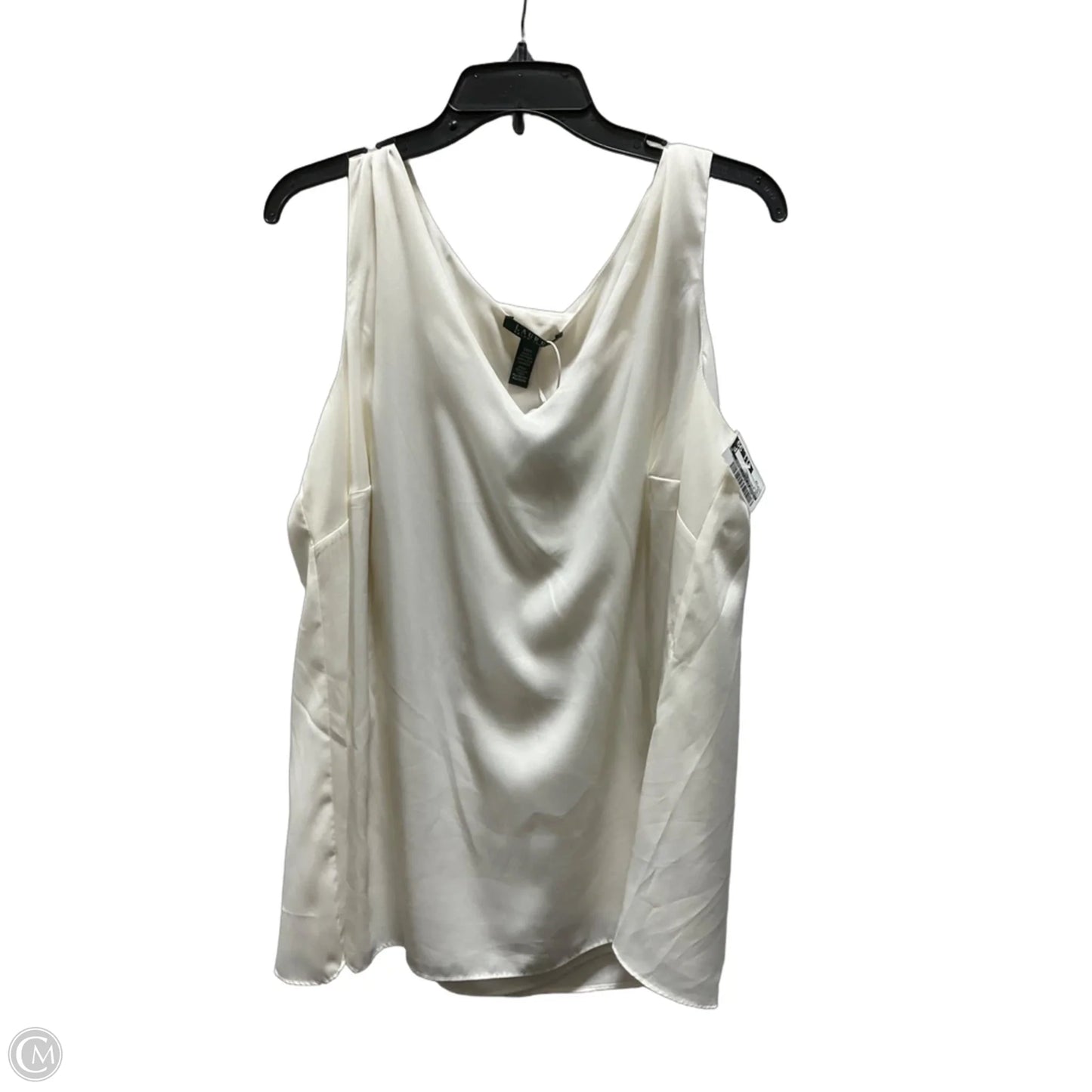 Top Sleeveless By Lauren By Ralph Lauren In White, Size: 1x