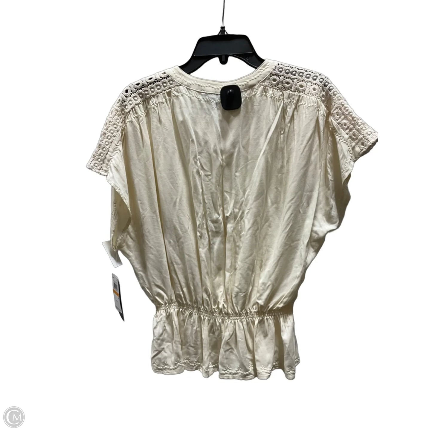 Top Short Sleeve By Democracy In Cream, Size: S