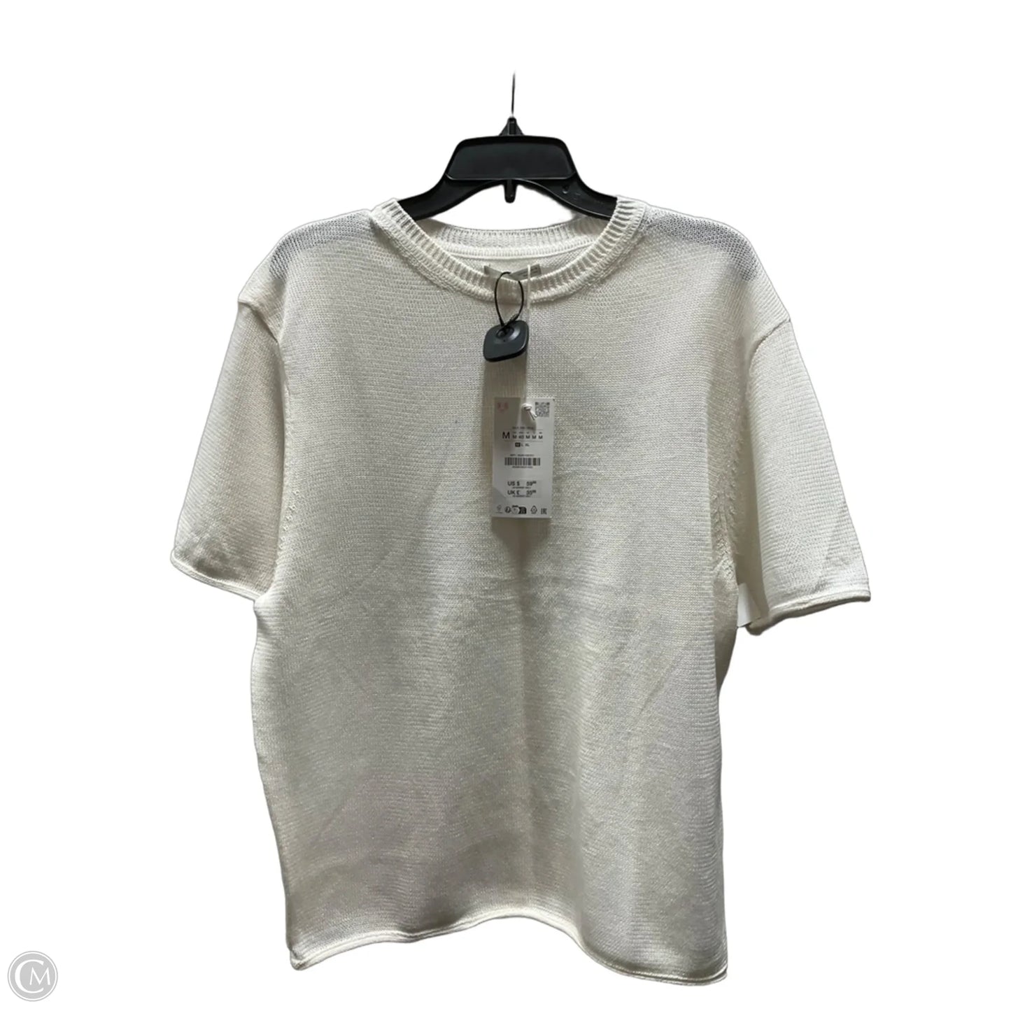 Top Short Sleeve By Zara In White, Size: M