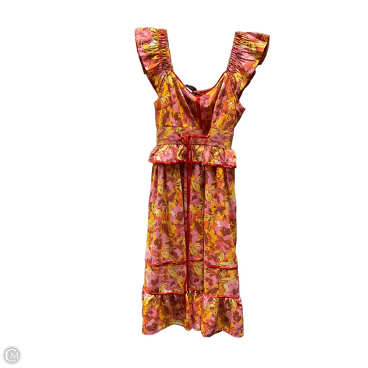 Dress Casual Midi By Strut & Bolt In Pink & Red, Size: M