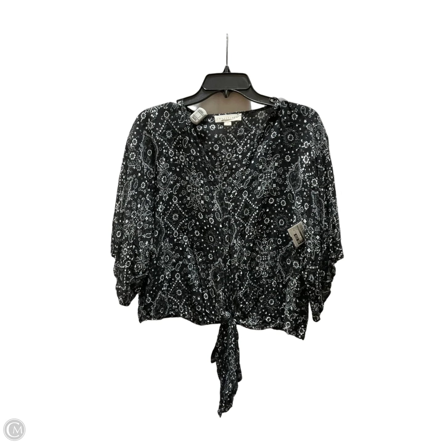 Top Short Sleeve By Lovestitch In Black, Size: M