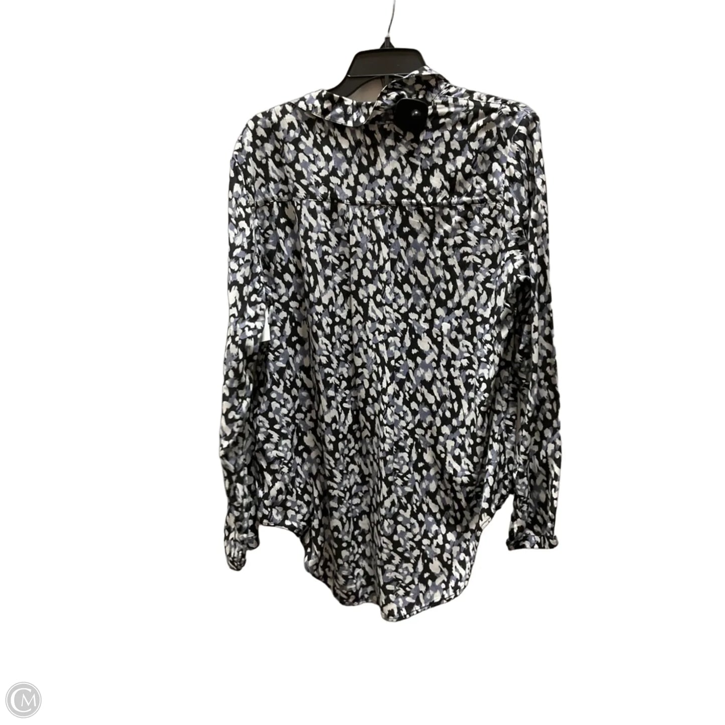 Blouse Long Sleeve By Cloth & Stone In Blue & White, Size: M