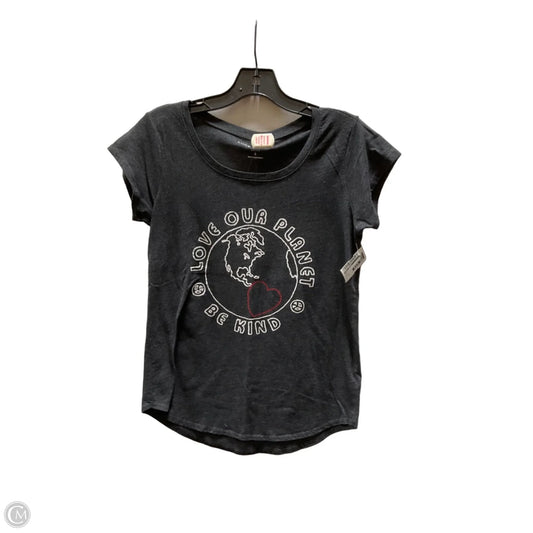 Top Short Sleeve By Lucky Brand In Grey, Size: S